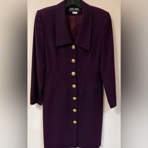 Women's Purple Blazer with Gold Buttons